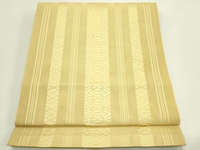平和屋着物＊夏物　本場筑前博多織　八寸名古屋帯　紗献上　榛色　正絹　逸品　CABH5731rv