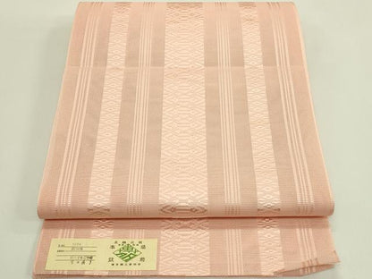 平和屋着物＊夏物　本場筑前博多織　八寸名古屋帯　紗献上　宍色　証紙付き　正絹　逸品　未使用　CABH5732rv