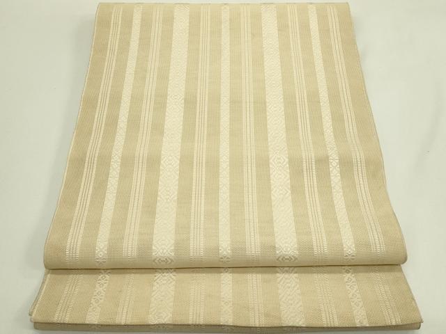 平和屋着物＊夏物　本場筑前博多織　八寸名古屋帯　紗献上　枯色　正絹　逸品　CABH5735rv