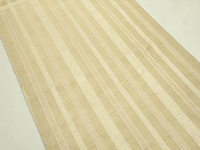 平和屋着物＊夏物　本場筑前博多織　八寸名古屋帯　紗献上　枯色　正絹　逸品　CABH5735rv