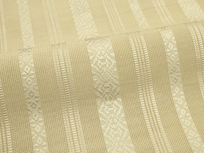 平和屋着物＊夏物　本場筑前博多織　八寸名古屋帯　紗献上　枯色　正絹　逸品　CABH5735rv