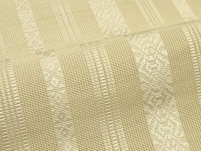 平和屋着物＊夏物　本場筑前博多織　八寸名古屋帯　紗献上　枯色　正絹　逸品　CABH5735rv