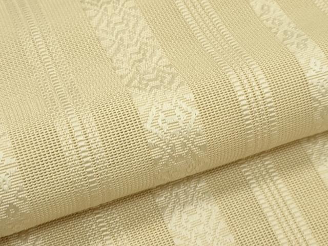 平和屋着物＊夏物　本場筑前博多織　八寸名古屋帯　紗献上　枯色　正絹　逸品　CABH5735rv
