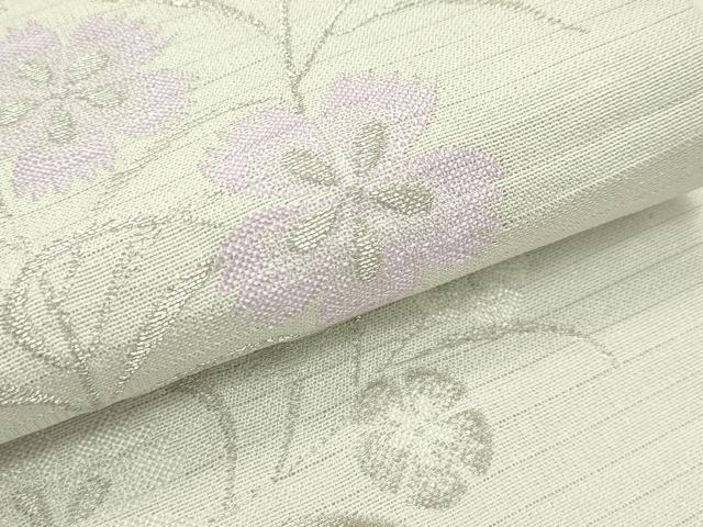 平和屋着物＊夏物 六通柄袋帯 撫子 銀糸 CABH5737rv