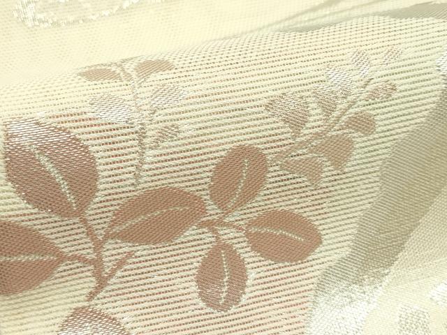 平和屋着物＊夏物 六通柄袋帯 流水秋草文 銀糸 正絹 逸品 未使用 CABH5738rv