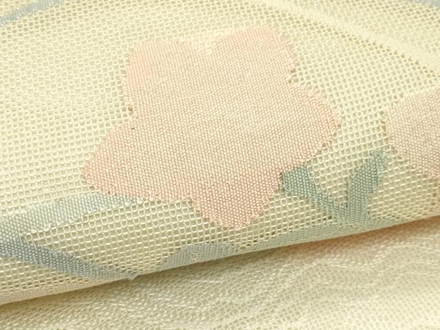 平和屋着物＊夏物 太鼓柄袋帯 桔梗 萩 正絹 逸品 CABH5741rv