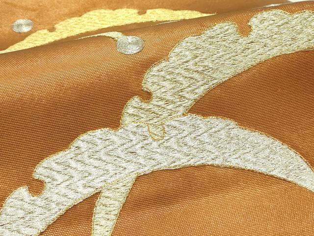 平和屋着物＊夏物 太鼓柄袋帯 総刺繍 駒刺繍 露芝文 金糸 正絹 逸品 CABH5751rv