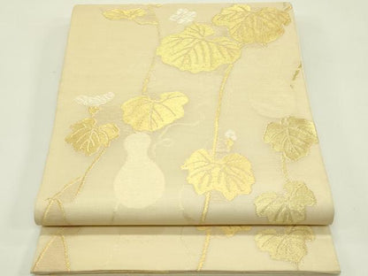 平和屋着物＊夏物 六通柄 本袋帯 瓢箪 金糸 正絹 逸品 CABH5752rv