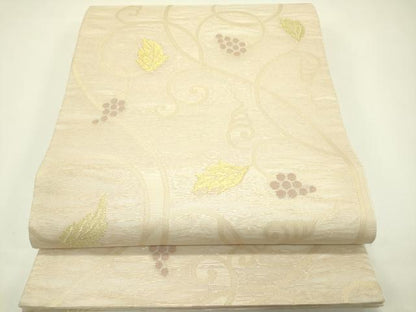 平和屋着物＊夏物 六通柄袋帯 葡萄唐草文 金糸 正絹 逸品 CABH5754rv
