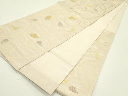 平和屋着物＊夏物 六通柄袋帯 葡萄唐草文 金糸 正絹 逸品 CABH5754rv