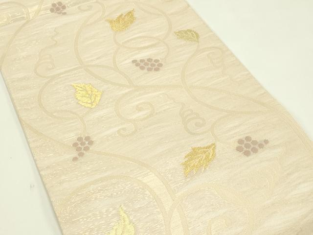 平和屋着物＊夏物 六通柄袋帯 葡萄唐草文 金糸 正絹 逸品 CABH5754rv