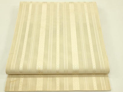 平和屋着物＊夏物　本場筑前博多織　八寸名古屋帯　紗献上　丁子色　正絹　逸品　CABH5759rv