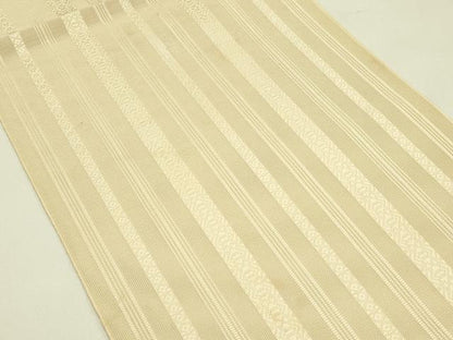 平和屋着物＊夏物　本場筑前博多織　八寸名古屋帯　紗献上　丁子色　正絹　逸品　CABH5759rv