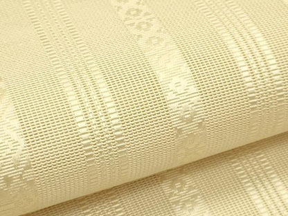 平和屋着物＊夏物　本場筑前博多織　八寸名古屋帯　紗献上　丁子色　正絹　逸品　CABH5759rv