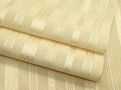 平和屋着物＊夏物　本場筑前博多織　八寸名古屋帯　紗献上　丁子色　正絹　逸品　CABH5759rv