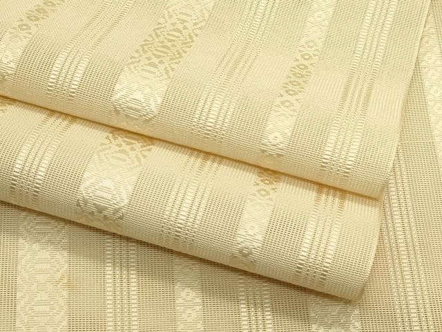 平和屋着物＊夏物　本場筑前博多織　八寸名古屋帯　紗献上　丁子色　正絹　逸品　CABH5759rv