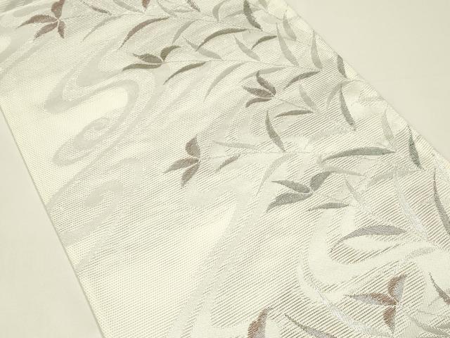 平和屋着物＊夏物 六通柄袋帯 流水草木文 銀糸 CABH5766rv