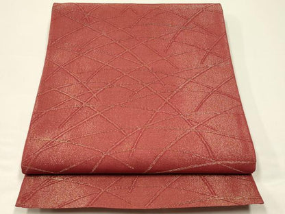 平和屋着物＊夏物 六通柄袋帯 芝草文 金糸 正絹 逸品 CABH5769rv