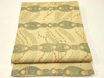 平和屋着物＊夏物 全通柄袋帯 紅型染 抽象文 正絹 逸品 CABH5773rv