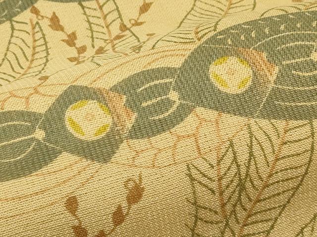 平和屋着物＊夏物 全通柄袋帯 紅型染 抽象文 正絹 逸品 CABH5773rv