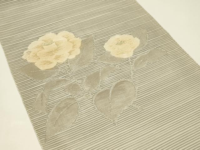 平和屋着物＊夏物　八寸名古屋帯　絽綴れ　草花文　金糸　正絹　逸品　CABH5779rv