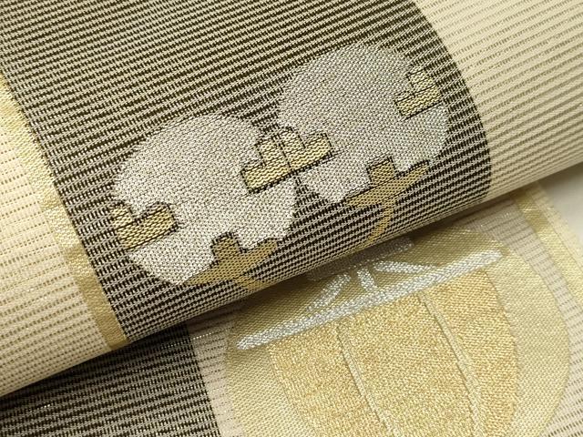 平和屋着物＊夏物 六通柄袋帯 玉すだれ 吉祥文 金銀糸 正絹 逸品 CABH5782rv