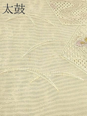 平和屋着物＊夏物　太鼓柄袋帯　総刺繍　中国三大刺繍　スワトウ刺繍　亀甲花文　金銀糸　正絹　逸品　CABH5783rv