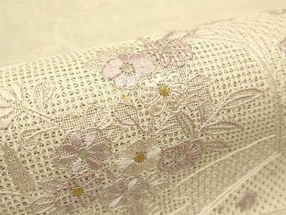 平和屋着物＊夏物　太鼓柄袋帯　総刺繍　中国三大刺繍　スワトウ刺繍　亀甲花文　金銀糸　正絹　逸品　CABH5783rv