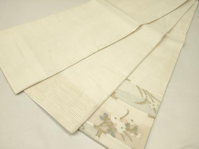 平和屋着物＊夏物 太鼓柄袋帯 絽綴れ 枝花文 金銀糸 正絹 逸品 CABH5786rv