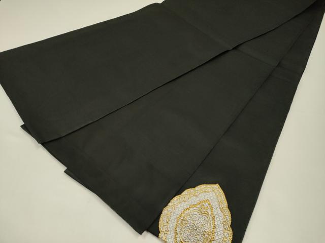 平和屋着物＊夏物　太鼓柄袋帯　正倉院花文　黒地　金銀糸　正絹　逸品　CABH5787rv