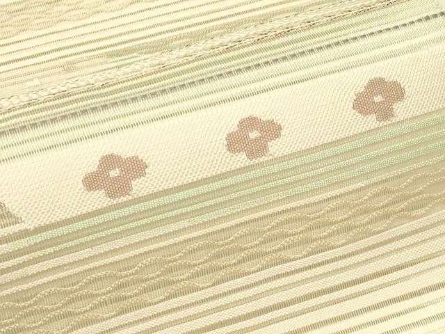 平和屋着物＊夏物　八寸名古屋帯　絽綴れ　横段文　正絹　逸品　CABH5793rv