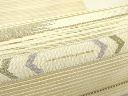 平和屋着物＊夏物　八寸名古屋帯　絽綴れ　霞文　金銀糸　正絹　逸品　未使用　CABH5796rv