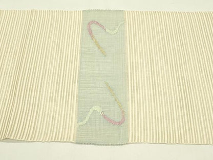 平和屋着物＊夏物　八寸名古屋帯　絽綴れ　光琳水　金銀糸　正絹　逸品　CABH5797rv