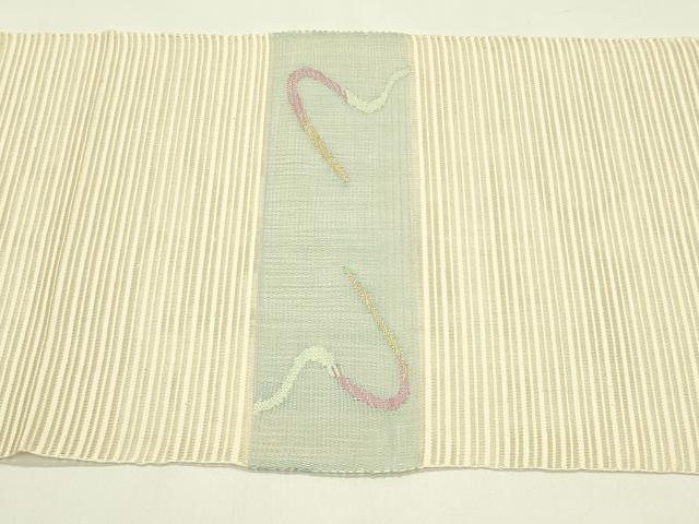 平和屋着物＊夏物　八寸名古屋帯　絽綴れ　光琳水　金銀糸　正絹　逸品　CABH5797rv
