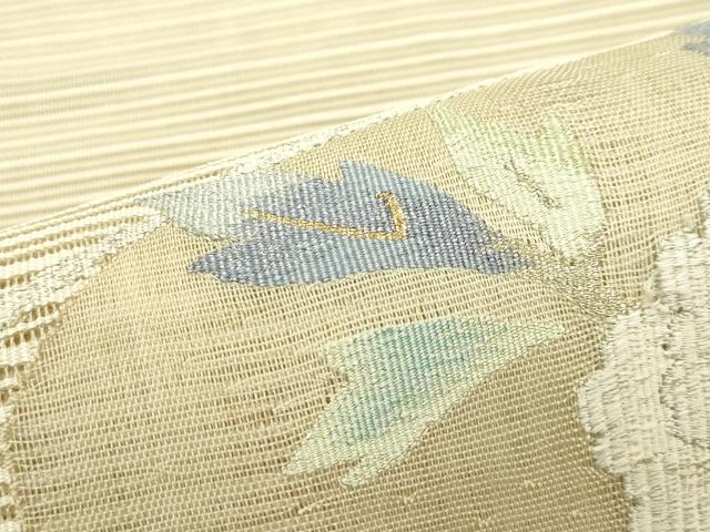 平和屋着物＊夏物　八寸名古屋帯　絽綴れ　牡丹　金銀糸　正絹　逸品　CABH5799rv