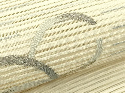 平和屋着物＊夏物　八寸名古屋帯　絽綴れ　雪芝丸文　金銀糸　正絹　逸品　CABH5800rv