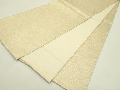 平和屋着物＊夏物　全通柄袋帯　七宝花文　金銀糸　正絹　逸品　未使用　CABH5801rv