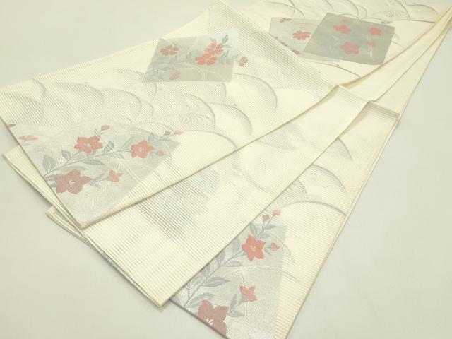 平和屋着物＊夏物　六通柄　京袋帯　色紙重ね花文　銀糸　CABH5804rv