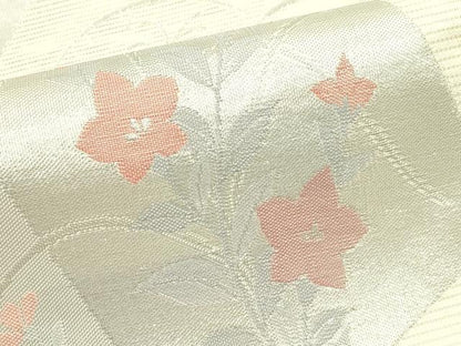 平和屋着物＊夏物　六通柄　京袋帯　色紙重ね花文　銀糸　CABH5804rv