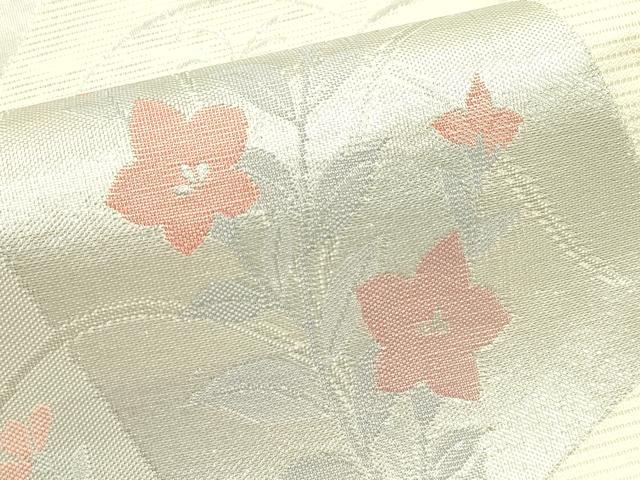 平和屋着物＊夏物　六通柄　京袋帯　色紙重ね花文　銀糸　CABH5804rv
