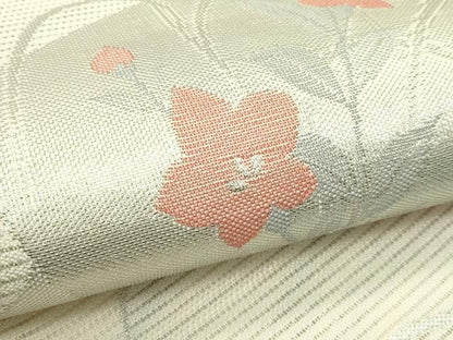 平和屋着物＊夏物　六通柄　京袋帯　色紙重ね花文　銀糸　CABH5804rv