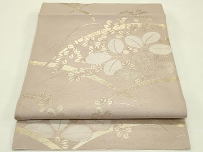平和屋着物＊夏物 六通柄 京袋帯 芝草萩文 金銀糸 正絹 逸品 CABH5805rv