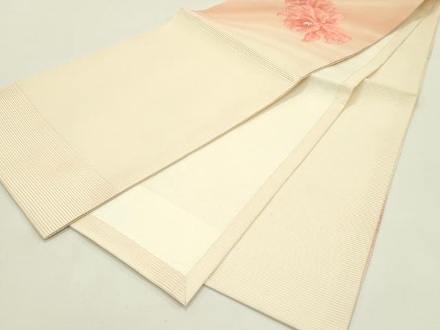 平和屋着物＊夏物　九寸開き名古屋帯　唐織　牡丹　銀糸　正絹　逸品　未使用　CABH5811rv