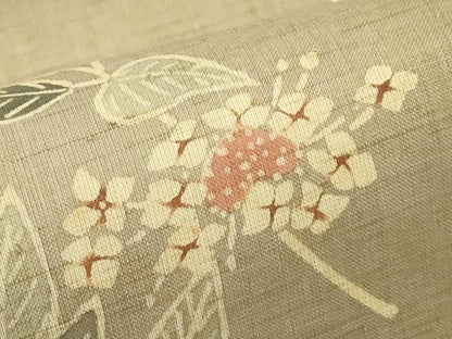 平和屋着物＊夏物　九寸名古屋帯　型染め　紫陽花　麻　逸品　CABH5815rv