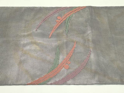 平和屋着物＊夏物 太鼓柄袋帯 露草文 正絹 逸品 CABH5819rv