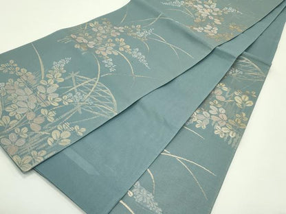 平和屋着物＊夏物 六通柄袋帯 萩 金糸 正絹 逸品 CABH5820rv