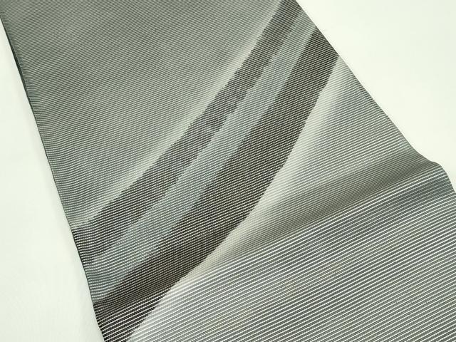 平和屋着物＊夏物 太鼓柄袋帯 斜線文 銀糸 正絹 逸品 CABH5826rv