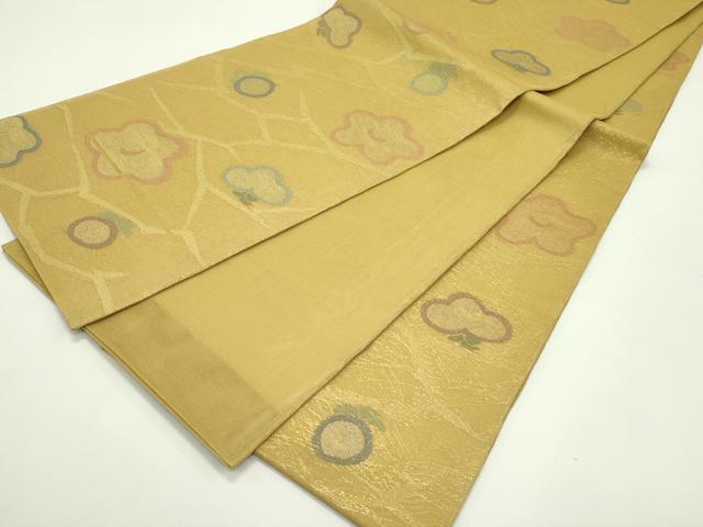 平和屋着物＊夏物 全通柄袋帯 梅松文 金糸 正絹 逸品 CABH5828rv