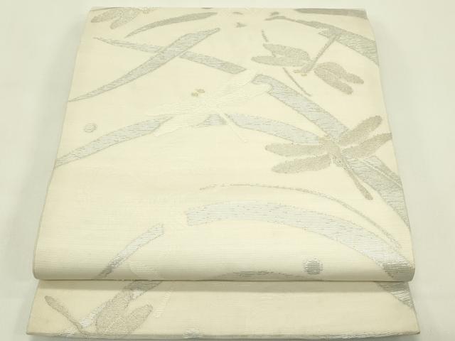 平和屋着物＊夏物　九寸開き名古屋帯　トンボ　露芝文　金銀糸　正絹　逸品　CABH5831rv