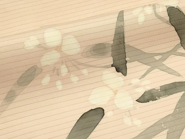 平和屋着物＊夏物　絽塩瀬　九寸名古屋帯　手描き　草花文　正絹　逸品　CABH5834rv